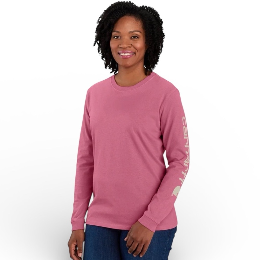 Carhartt Pink Long Sleeve Loose Fit T-Shirt